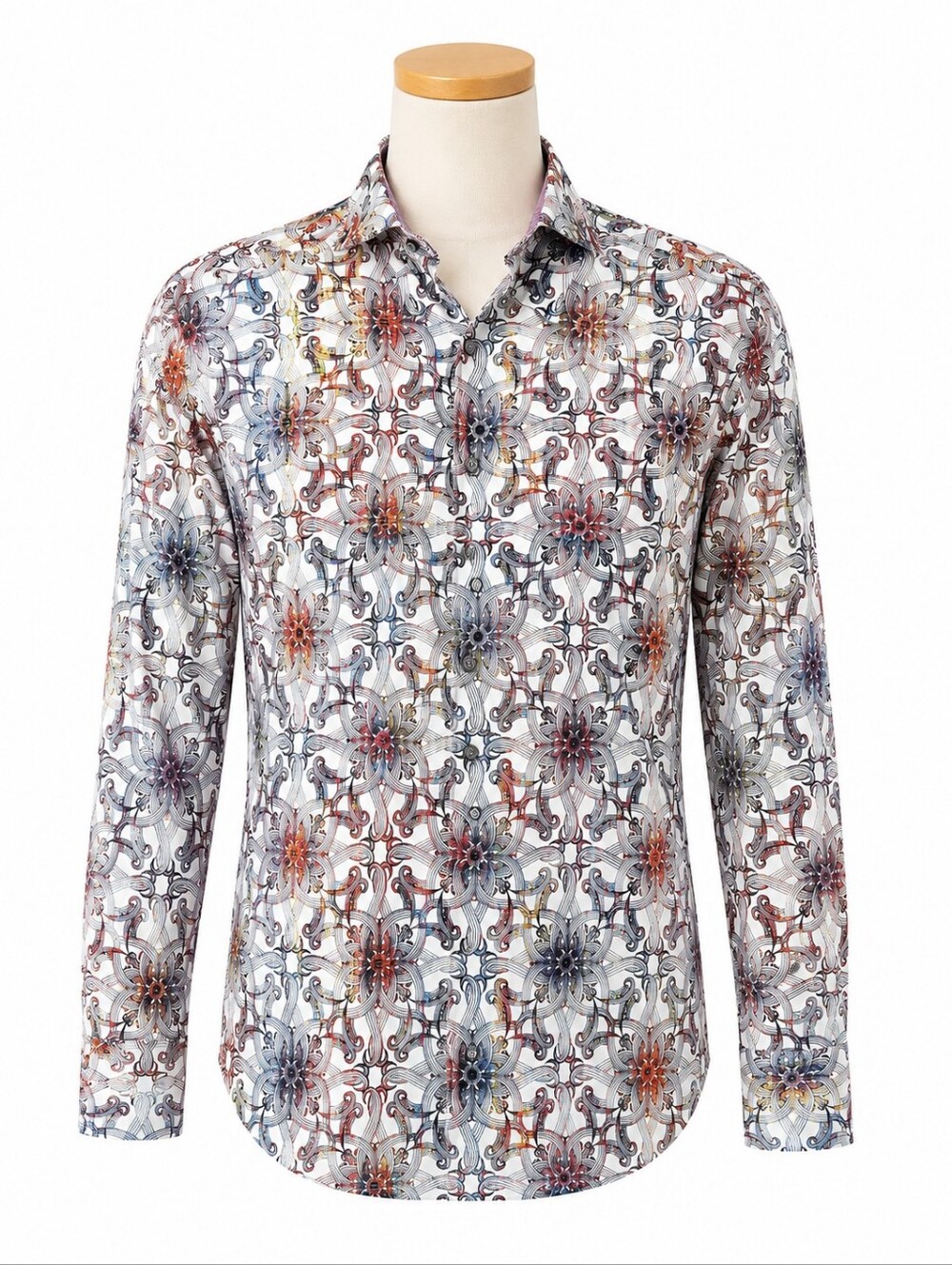 Robert Graham Shirt Men 2XLT Tall Luxury Abstract Medallion Paisley Long Sleeve